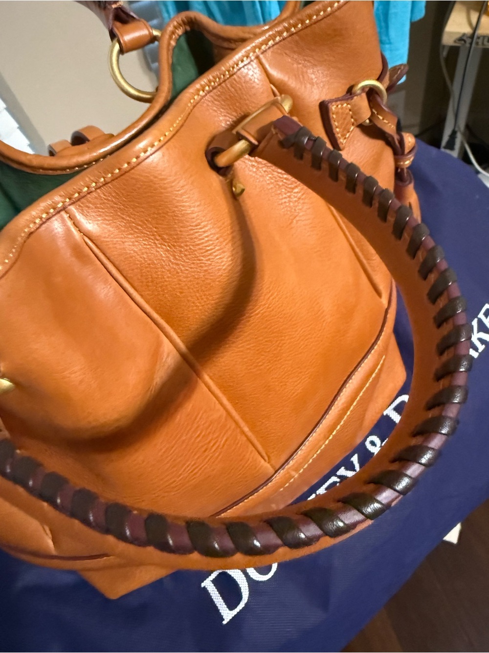 Dooney& Bourke Florentine Leather Buckley Bag Natural - Picture 4 of 9